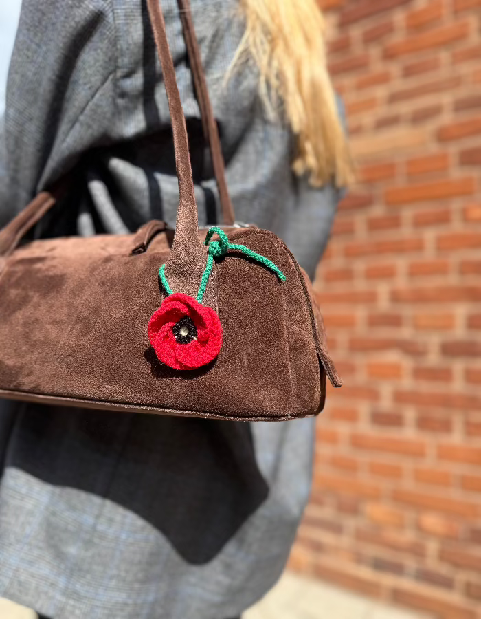 Zestaw breloczków szydełkowych maki | charms do torebki LILLABEL