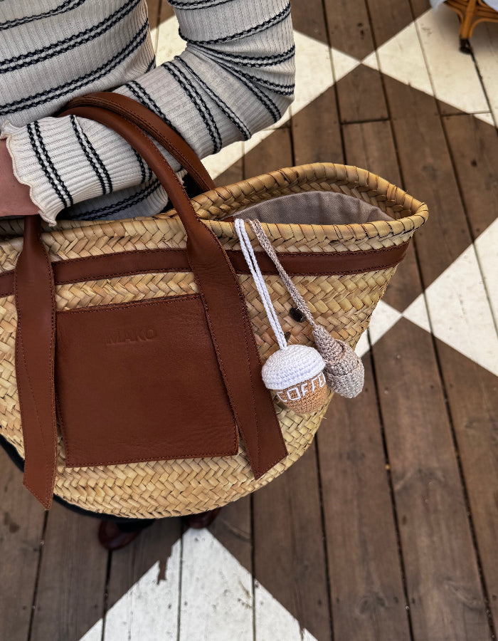 Breloczek szydełkowy coffee | charms do torebki LILLABEL