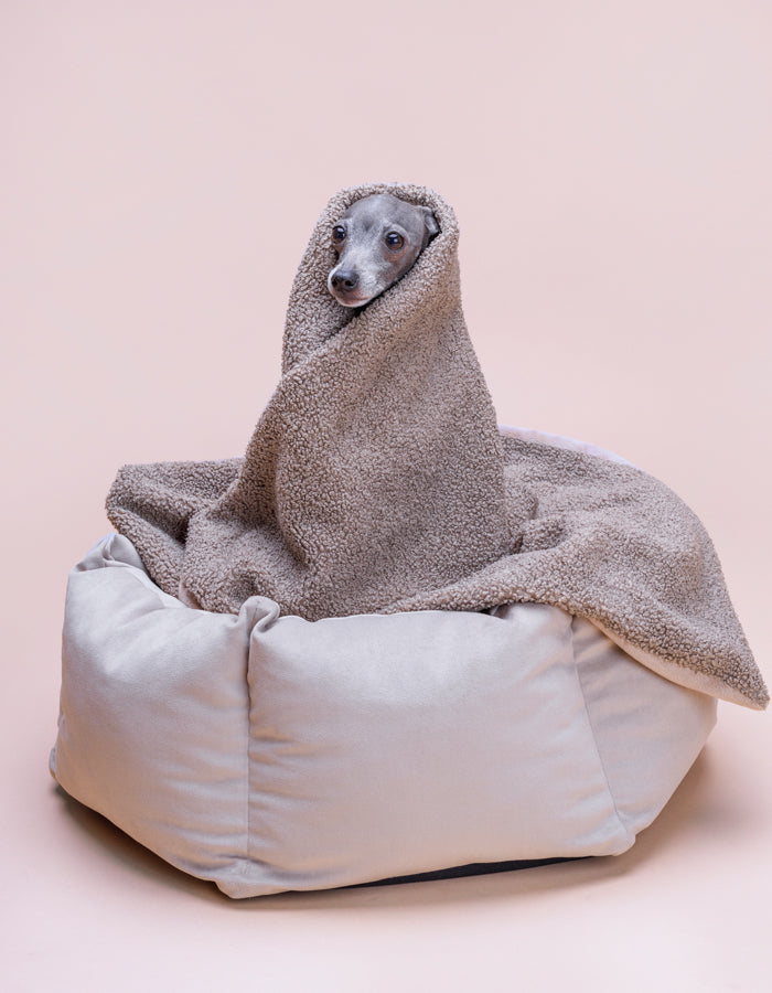 Kocyk dla psa lub kota CALM eco bouclé taupe