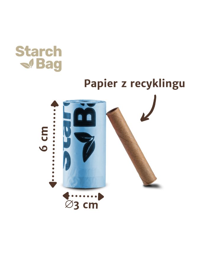 STARCHBAG BIOworki na psie odchody 15 szt., niebieskie
