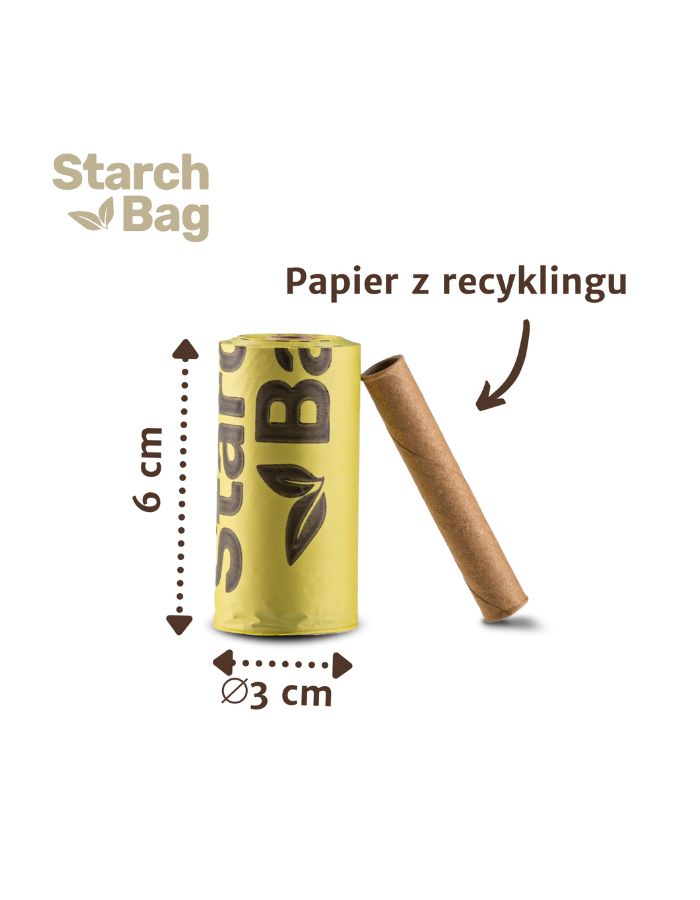 STARCHBAG BIOworki na psie odchody 15 szt., zielone