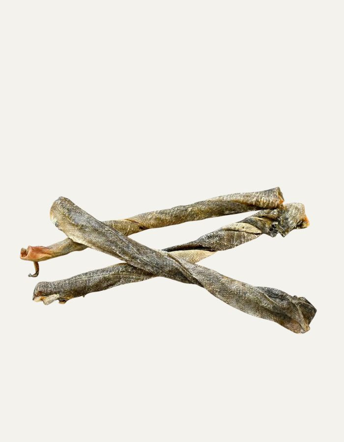 Chrupiące skręcone pałeczki z dorsza dla psa (150 g) SANADOG