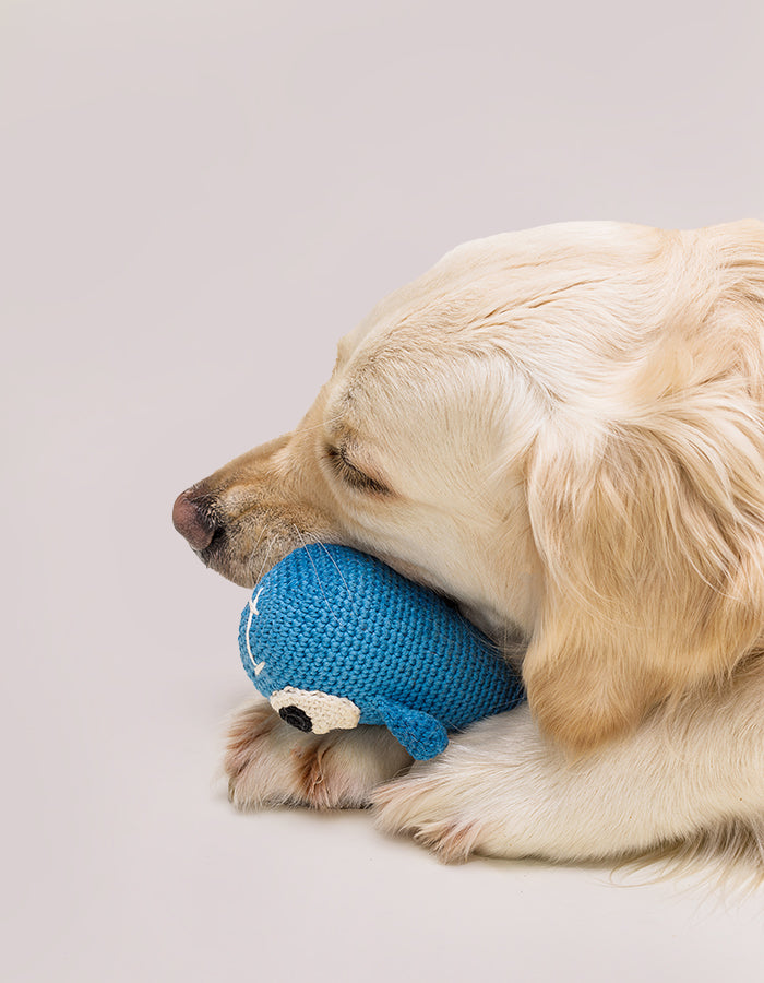 Zabawka dla psa wieloryb szydełkowy BAZYL