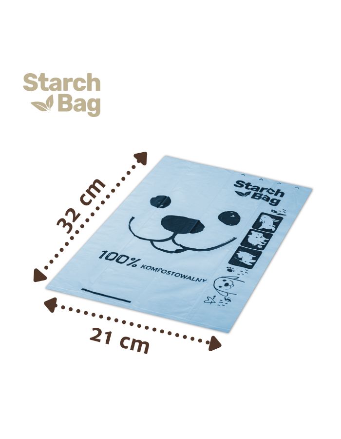 STARCHBAG BIOworki na psie odchody 15 szt., niebieskie