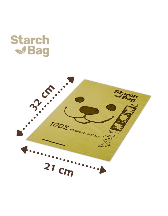 STARCHBAG BIOworki na psie odchody 15 szt., zielone