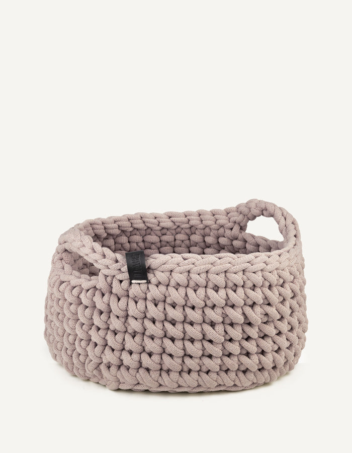 Kosz na zabawki z bawełnianego sznurka z recyklingu PLAYTIME light beige